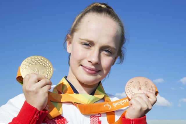 Ellie Robinson returns to Northampton after competing at the Paralympic Games in Rio 2016. Moulton College - Chris Moody Centre pool, Moulton College NNL-160923-085027009