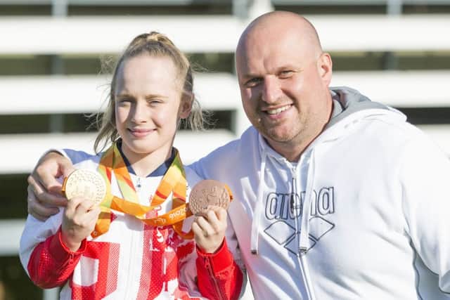 Ellie Robinson returns to Northampton after competing at the Paralympic Games in Rio 2016. Moulton College - Chris Moody Centre pool, Moulton College NNL-160923-085205009