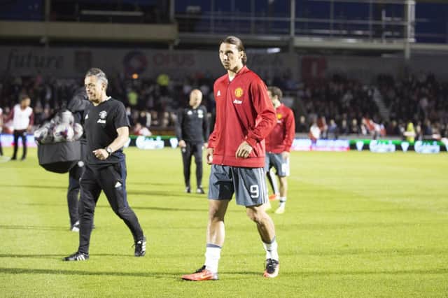 Zlatan Ibrahimovic made a big impression on a Cobblers defender on Tuesday