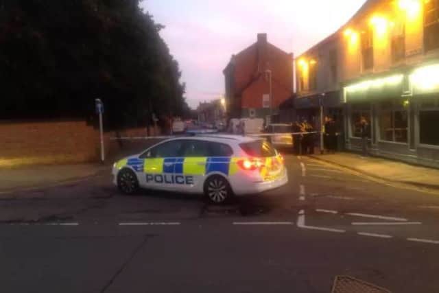 Police cordoned off Palmerston Road in Northampton after an alleged stabbing