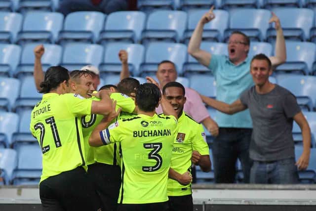 Harry Beautyman handed Cobblers the lead against Coventry earlier in the season before City fought back