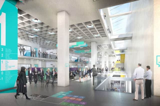 Artist's impression of the Northampton International Academy which is being built in the former Royal Mail office on Barrack Road, Northampton NNL-150909-120938001