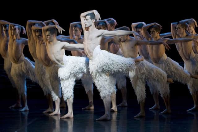 Jonathan Ollivier as The Swan in Matthew Bourne's Swan Lake. Photo by Bill Cooper