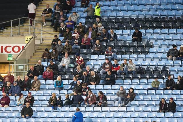 The Cobblers supporters at Coventry
