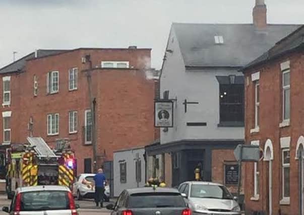 Firefighters are currently deal with a blaze at the Princess Alexandrsa pub in Northampton