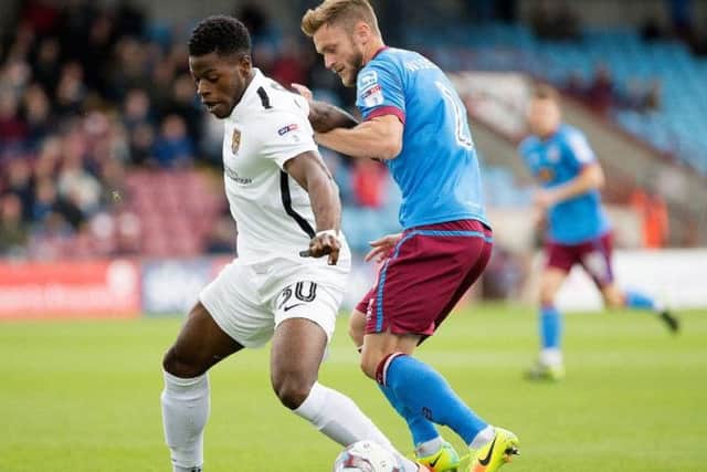 JJ Hooper in action for Northampton against Scunthorpe. Picture: Kirsty Edmonds