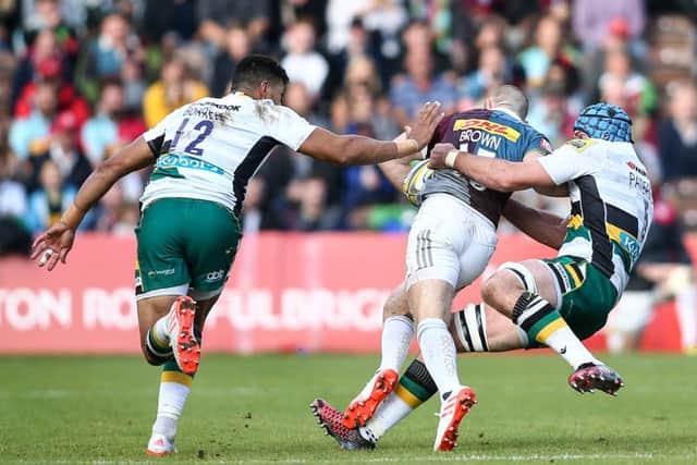 Michael Paterson got to grips with Mike Brown
