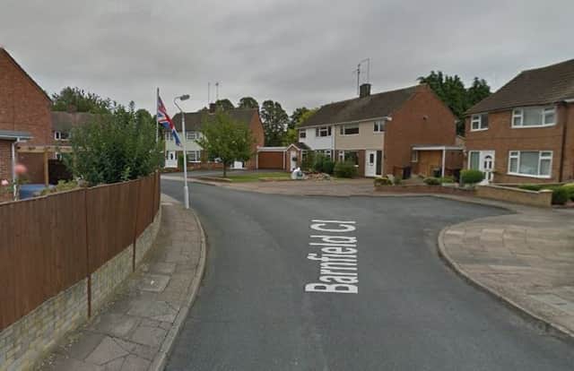 An alleged arson attack took place in Barnfield Close, Northampton