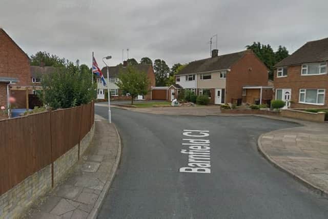 An alleged arson attack took place in Barnfield Close, Northampton
