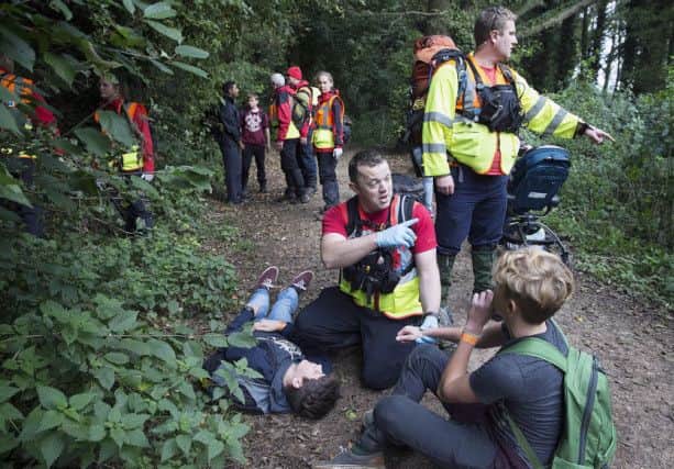 Volunteers taking part in an emergency planning training exercise last year
