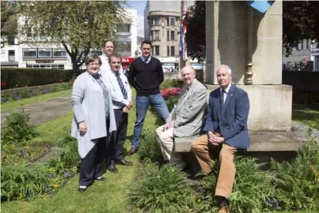 Pictured L-R are: Sue Ousley, Robbie Speirs, Simon Fowler, Matthew Owen, Brian Oldham and Alan Bottwood