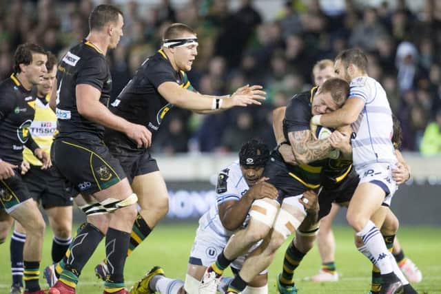 Teimana Harrison came on for Saints during the second half