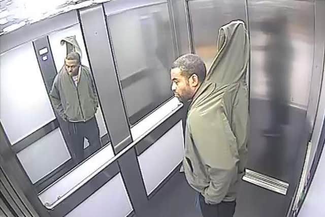 Police want to speak to this man in connection with an alleged theft of a venetian blind from a store in Northampton