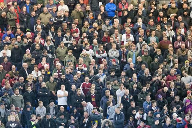 Some of the 2,400 Cobblers fans that made the trip to London Road