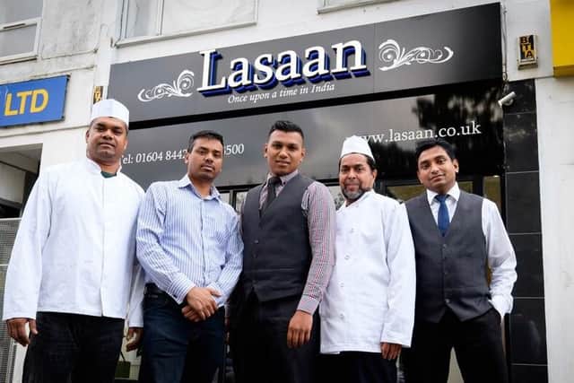 The team at Lasaan Indian Restaurant in Northampton
