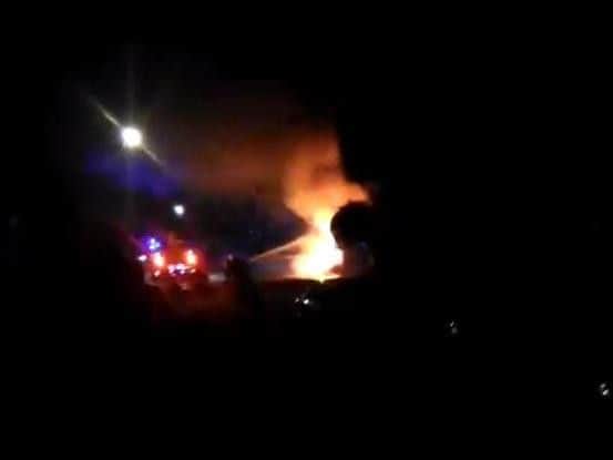 The fire was started in caravan