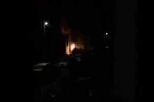 Firefighters were called out to Edinburgh Road in Northampton after a motorbike was set on fire