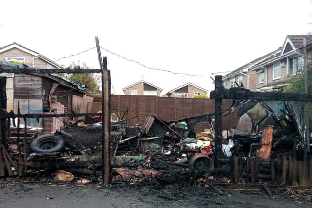 Caravan fire on Rickyard Road