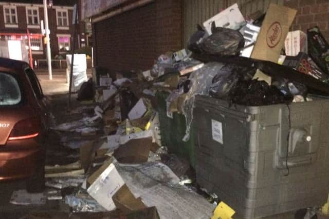 Rubbish left outside the Maxxi Save store in weedon Road, St James, will be a thing of the past according to its owner, who says a new management team has taken over there. wA8VqQEkCpmg6OaVaUSC