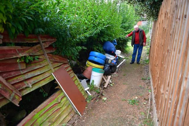 Just some of the rubbish strewn across the area.