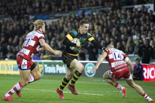 George North tried to take Gloucester on