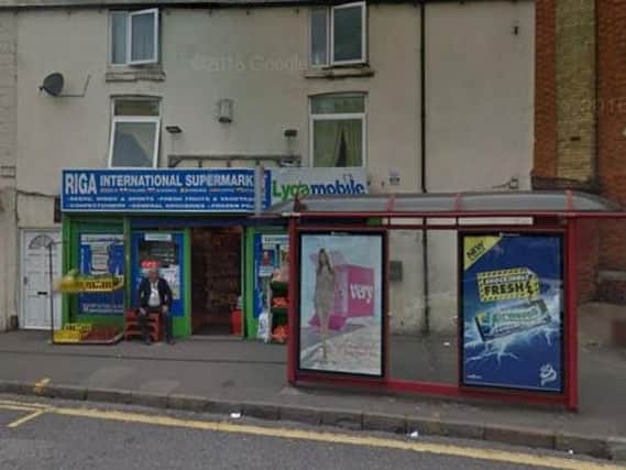 The Riga shop in Kettering Road, which Northamptonshire Police said had a history of illicit tobacco offences listed against it