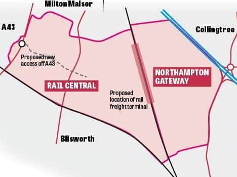 The two rail depot plans, which overlap at the railway line.