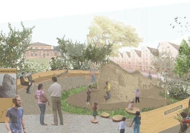 The county council had initially promised to build a park on the site. This drawing was commissioned by the Springs Voice group in August.