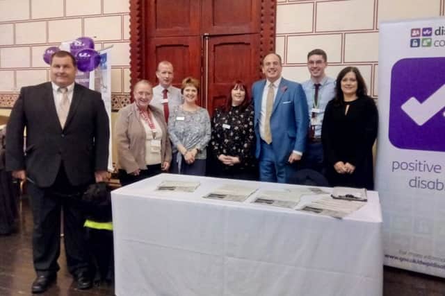 Michael Ellis, MP with members from the Disability Confident event