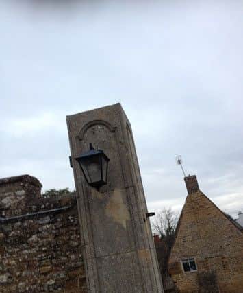 The gatepost as it looks now.