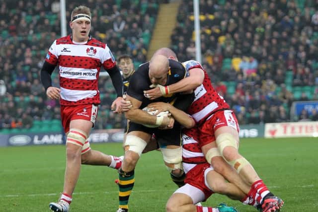 Sam Dickinson captained Saints against Gloucester (pictures: Sharon Lucey)