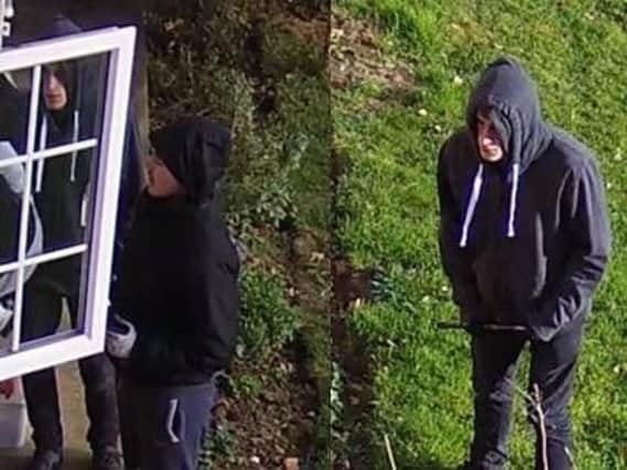 Police want to talk to these men in connection with the alleged break-in