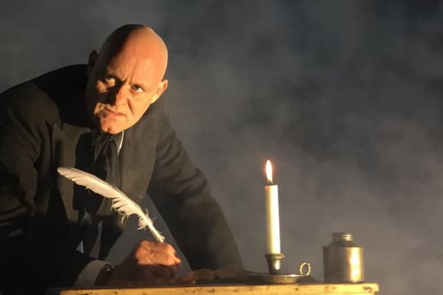 Gary Sefton as Scrooge in A Christmas Carol at Corby