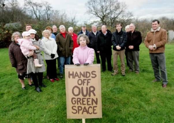 Lancaster Way residents protested against the Bovis Homes proposal back in 2013.