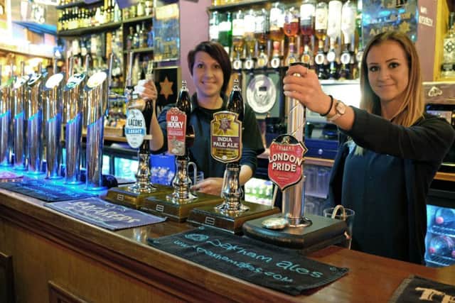 Manager Kirsty Bowen and barmaid Megan Brown