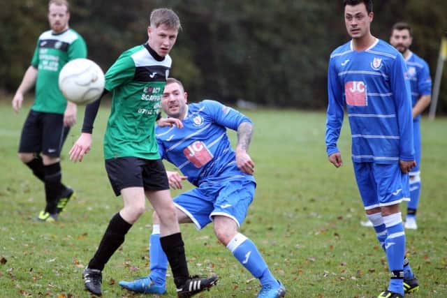Action from Roade Reserves' clash at Corby Eagles on Saturday (Pictures: Alison Bagley)