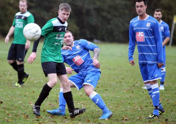 Action from Roade Reserves' clash at Corby Eagles on Saturday (Pictures: Alison Bagley)