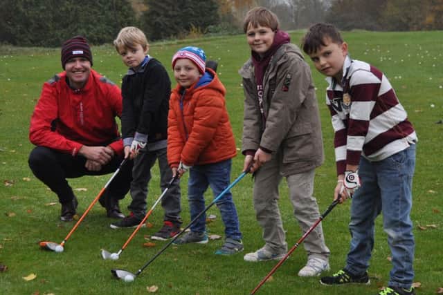 LOOKING TO THE FUTURE - Mark McGeehan pictured with Finn Williams, Alex Steven, Charlie Vale and Vincent Rose