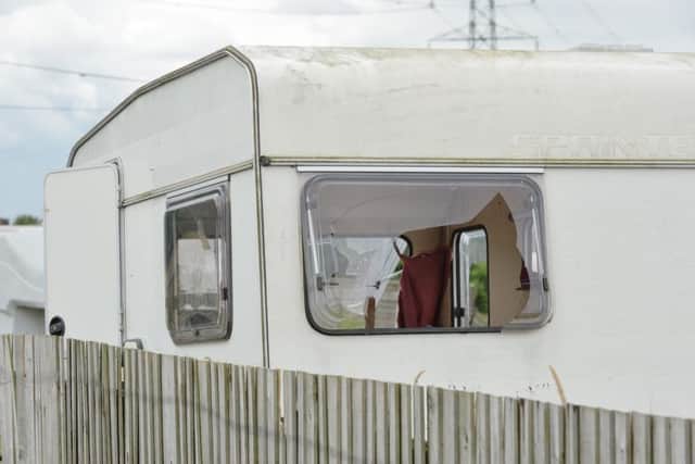 A scene from the site of the shooting at the Greenfields travellers site in Braybrooke. Pictures by Andrew Carpenter. NNL-160713-090827001