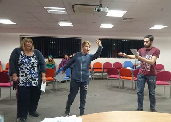 Duston Players in rehearsals for their pantomime