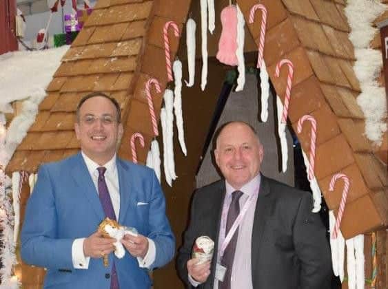 MP for Northampton North, Michael Ellis, and manager of Weston Favell Shopping Centre, Kevin Legg