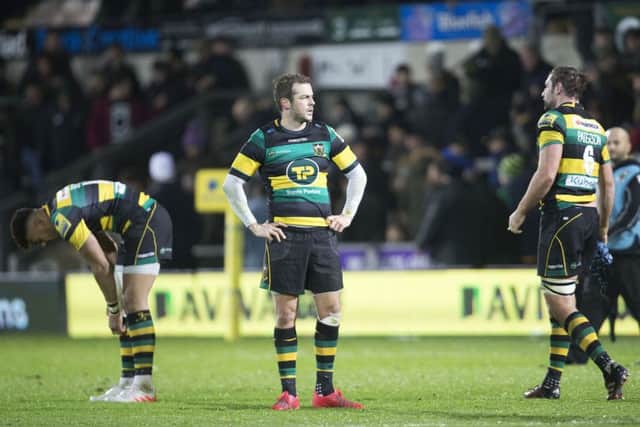 Stephen Myler was left deflated after Saints were beaten by Newcastle Falcons (picture: Kirsty Edmonds)