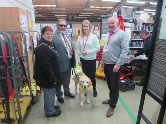 The Mayor and Mayoress of Northampton, Councillor Christopher and Mrs Lynne Malpas, visited the Northampton Central and Crow Lane Delivery Offices