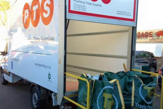 The toys are packed up and put in a delivery lorry