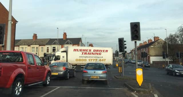 The traffic lights on Spencer Bridge Road stopped working causing chaos for drivers