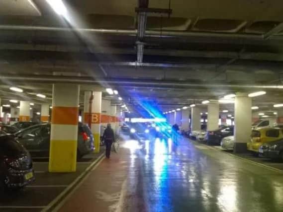 Police officers at Weston Favell Shopping Centre in May 2015. Picture via Jamie Mason.