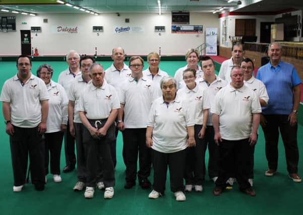 The Eagles bowls team in their new kit provided by The Mick and Sheila White Fund, facilitiated by the