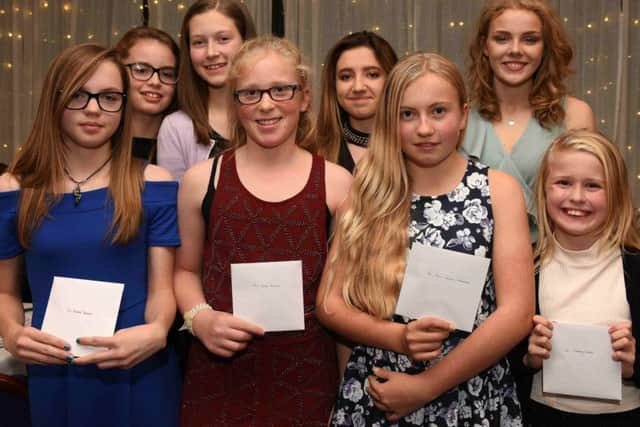 Northampton Golf Club junior girls winners face the camera