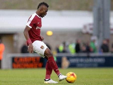 Gabriel Zakuani put Cobblers ahead at Port Vale