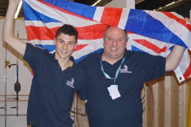 Dan Martins, left, came fourth in the EuroSkills event in Gothenburg
